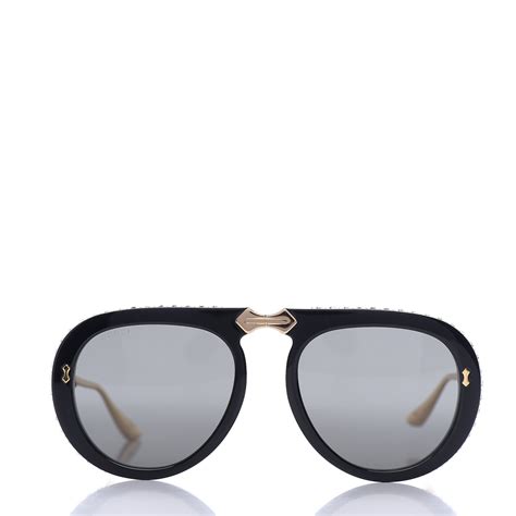 gucci mirrored aviator sunglasses on ebay|Gucci foldable aviator sunglasses.